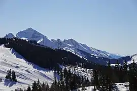 View of Mont Charvin from Manigod