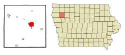 Location of Cherokee, Iowa