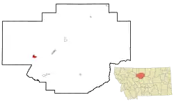 Location of Carter, Montana