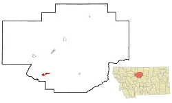 Location of Highwood, Montana