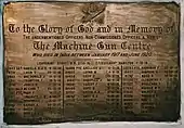 The Machine Gun Centre (now Mahar Regiment) installed this memorial