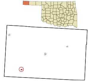 Location in Cimarron County and state of Oklahoma