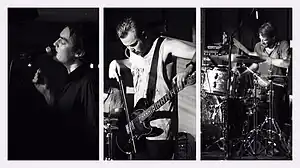 Civil Twilight performing at Tanz Cafe, Johannesburg, 2010-12-23 (from left to right) Steven McKellar, Andrew McKellar, Richard Wouters.