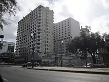Claiborne Towers, New Orleans, during its December 2011 demolition