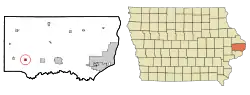 Location of Calamus, Iowa