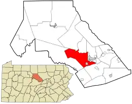 Location in Clinton County and the state of Pennsylvania.