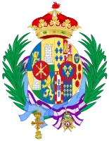 Coat of Arms of Isabel Alfonsa as Infanta of Spain and Countess Zamoyska