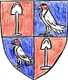 Coat of arms variant 17th-century (shovel and falcon)