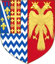 Arms of Carlo I Tocco, Count palatine of Cephalonia and Zakynthos, as Despot of Epirus