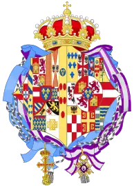 Coat of arms used as Dowager Duchess(1964–2017)