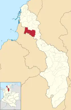 Location of the municipality and town of El Carmen de Bolívar in the Bolívar Department of Colombia