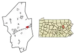 Location of Briar Creek in Columbia County, Pennsylvania.