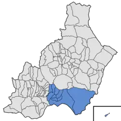Location of Comarca Metropolitana de Almería
