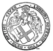 Arms on seal of 1539