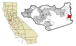 Location in Contra Costa County and the state of California
