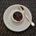 Cranberry sauce served at restaurant