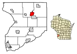 Location of Gays Mills in Crawford County, Wisconsin.