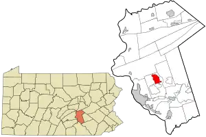 Location in Dauphin County and state of Pennsylvania