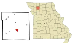 Location of Gallatin, Missouri