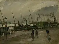 The De Ruijterkade in Amsterdam, 1885, Van Gogh Museum, Amsterdam (F211)