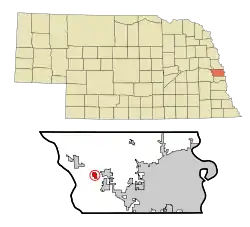 Location of Waterloo, Nebraska