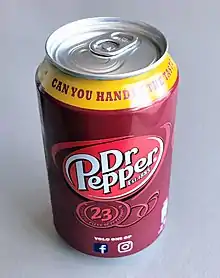 Dr. Pepper in a 12 ounce can.