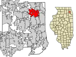 Location of Addison in DuPage County, Illinois.