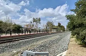 Redlands–Esri station site, under construction in March 2021
