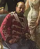 Edward, Prince of Wales wearing the officer pelisse