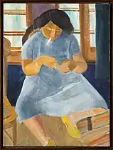 Girl smoking (around 1934)