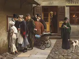 Morning in the courtyard of the Adressecontoir, Copenhagen (1881)