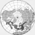 Approximate depiction of the ash cloud at 18:00 UTC on 21 April 2010.