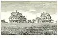 Residences of Hugh McMillan and H.B Ledyard (Originally John S Newberry and James McMillan) built in 1875 ,99 Lake Shore Drive Grosse Pointe Farms, MI. Demolished in 1910s