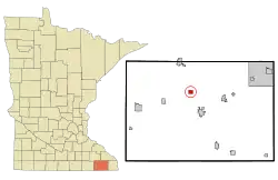 Location of Fountain, Minnesota
