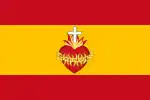 Spanish flag with the Sacred Heart used by Carlism