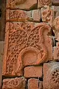 Terracotta motif on the walls of the Madangopal temple
