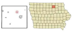 Location of Floyd, Iowa