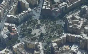 Satellite photo of Piazza dei Re di Roma.