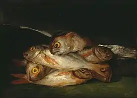 Francisco José de Goya y Lucientes, Still Life with Golden Bream (1808-1812), 44.7 x 62.5&nbsp;cm.