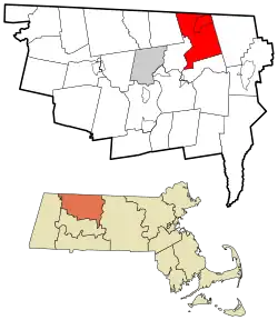 Location in Franklin County in Massachusetts