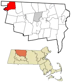 Location in Franklin County in Massachusetts