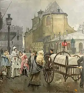 Another rear view of the Temple shortly before demolition, by Gailliard, 1890