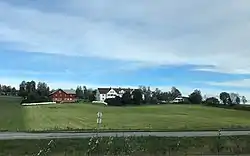 View of the Myrvoll farm in Furnes