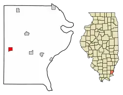 Location of Equality in Gallatin County, Illinois.