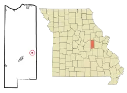 Location of Rosebud, Missouri