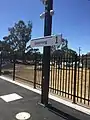 Platform sign at Goornong station