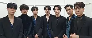 Got7 in 2019. From left: Mark, Jinyoung, Youngjae, Yugyeom, Jay B, BamBam and Jackson