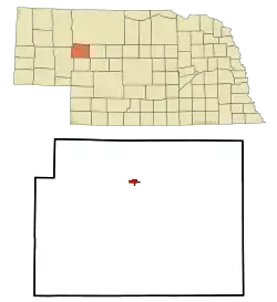 Location of Hyannis, Nebraska