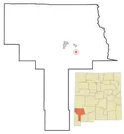Location of Hurley, New Mexico