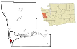 Location of Westport, Washington